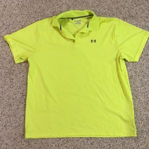 Under Armour Heat Gear Polo Highlighter Yellow